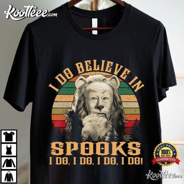 The Cowardly Lion I Do Believe In Spooks Vintage T-Shirt