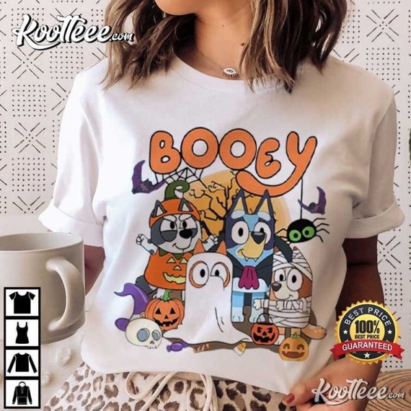 Booey Halloween Bluey Spooky Cartoon T-Shirt