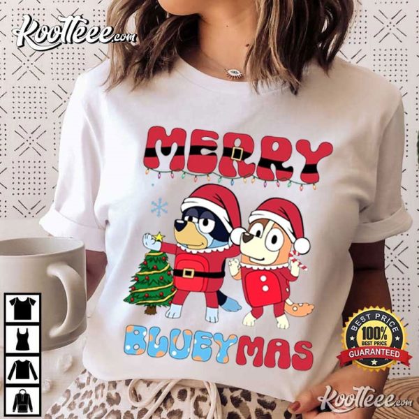 Merry Blueymas Bluey Christmas Gift T-Shirt