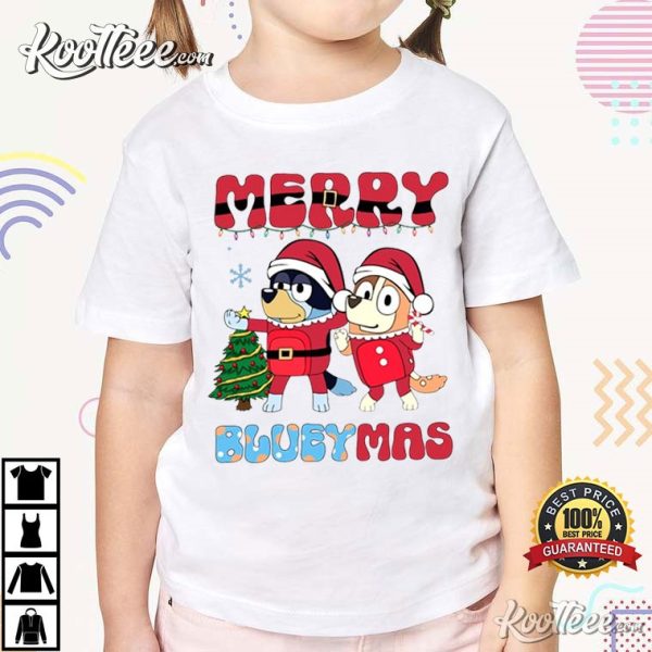 Merry Blueymas Bluey Christmas Gift T-Shirt