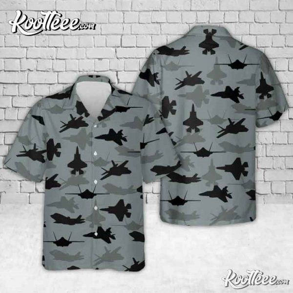 US Air Force Lockheed Martin F-35 Lightning II Hawaiian Shirt