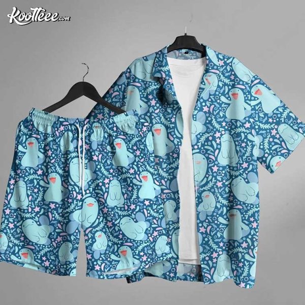 Quagsire Pokemon Hawaiian Shirt And Shorts