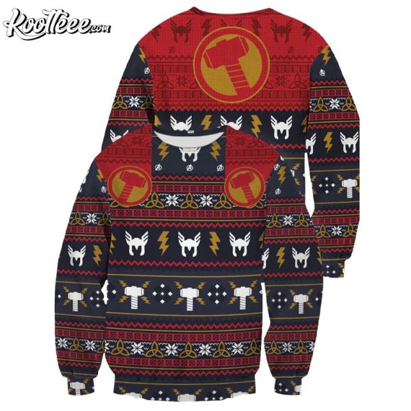 Thor God Of Thunder Christmas Ugly Sweater