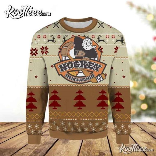 Anaheim Ducks Hockey Initiation Ugly Christmas Sweater