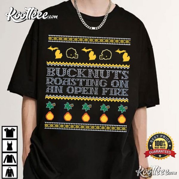 Michigan Wolverines Bucknuts Christmas T-Shirt