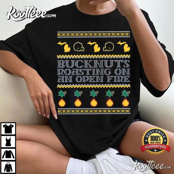 Michigan Wolverines Bucknuts Christmas T-Shirt