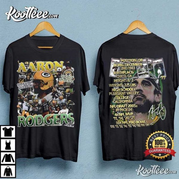 Aaron Rodgers Vintage 90s Graphic Fan Gift T-Shirt