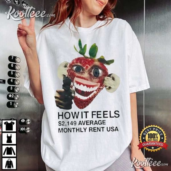 How It Feels Average Monthly Rent USA T-Shirt