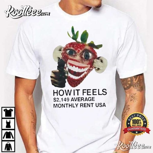 How It Feels Average Monthly Rent USA T-Shirt