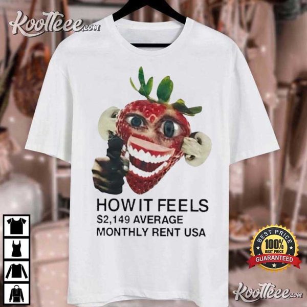 How It Feels Average Monthly Rent USA T-Shirt