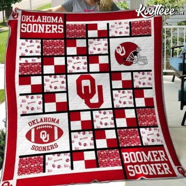 Oklahoma Sooners Boomer Sooner NCAA Quilt Blanket