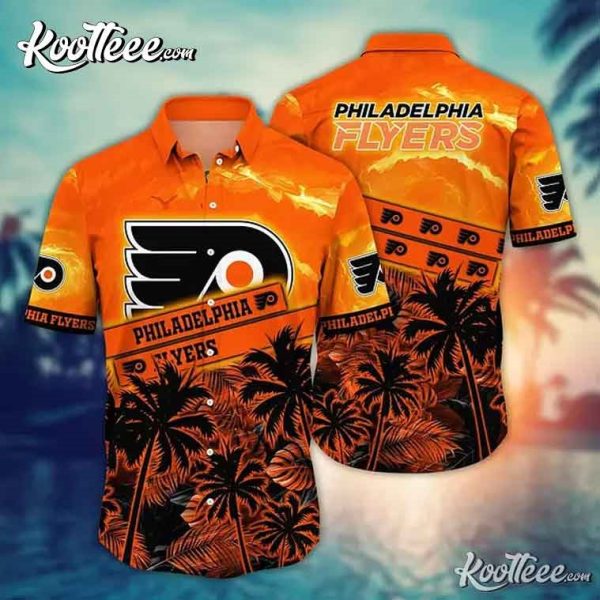 Philadelphia Flyers NHL Tropical Hawaiian Shirt