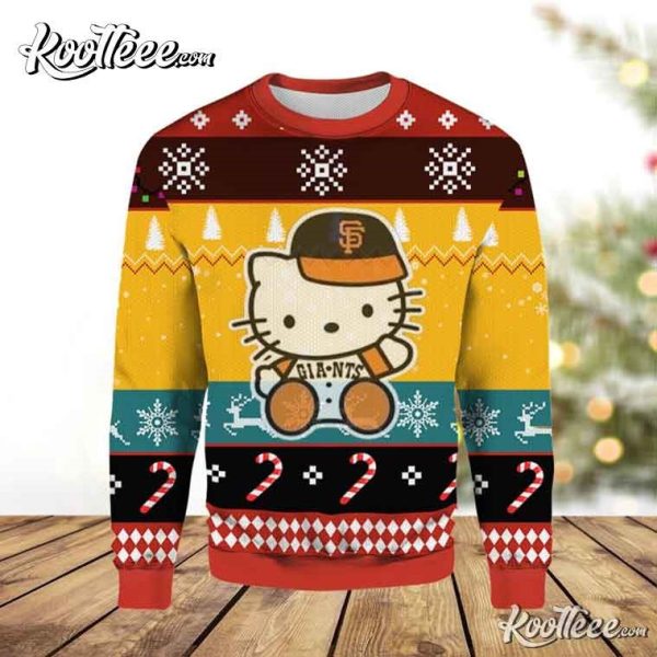 San Francisco Giants Hello Kitty Ugly Christmas Sweater