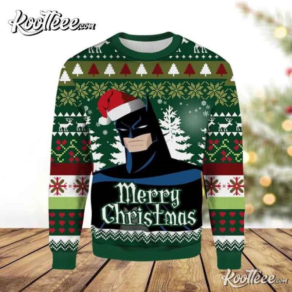 Santa Batman Merry Christmas Ugly Christmas Sweater