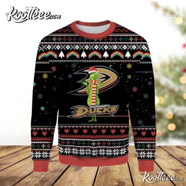 NHL Anaheim Ducks Grinch Ugly Christmas Sweater