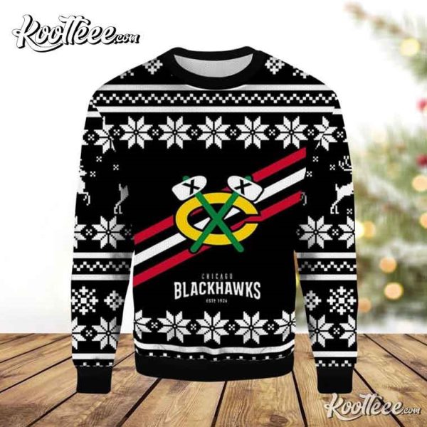 NHL Chicago Blackhawks EST 1926 Ugly Christmas Sweater