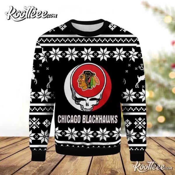 NHL Chicago Blackhawks Grateful Dead Ugly Sweater