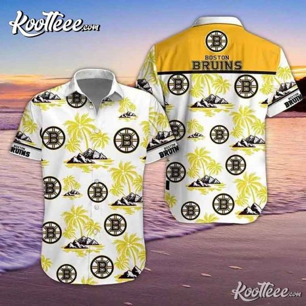 Boston Bruins Themed Hawaiian Shirt