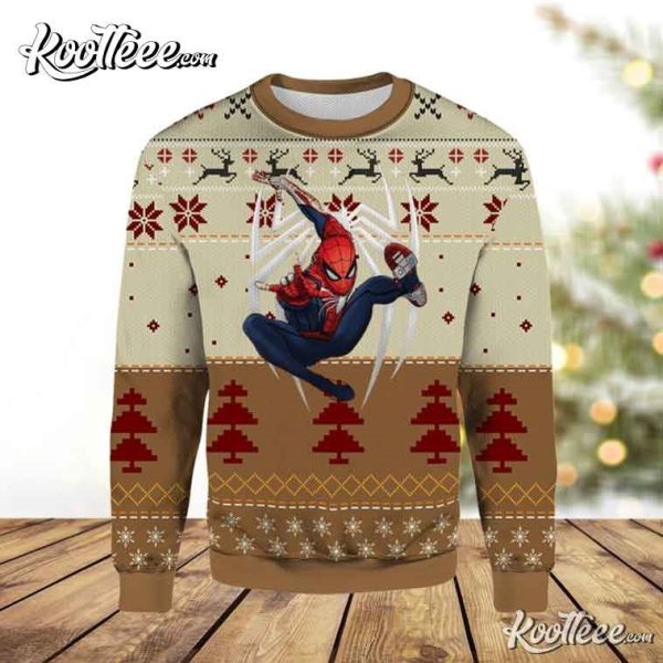 Spider Man Fan Gift Ugly Christmas Sweater