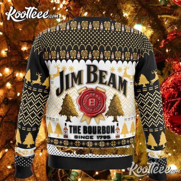 Jim Beam The Bourbon Since 1795 Ugly Christmas Sweater