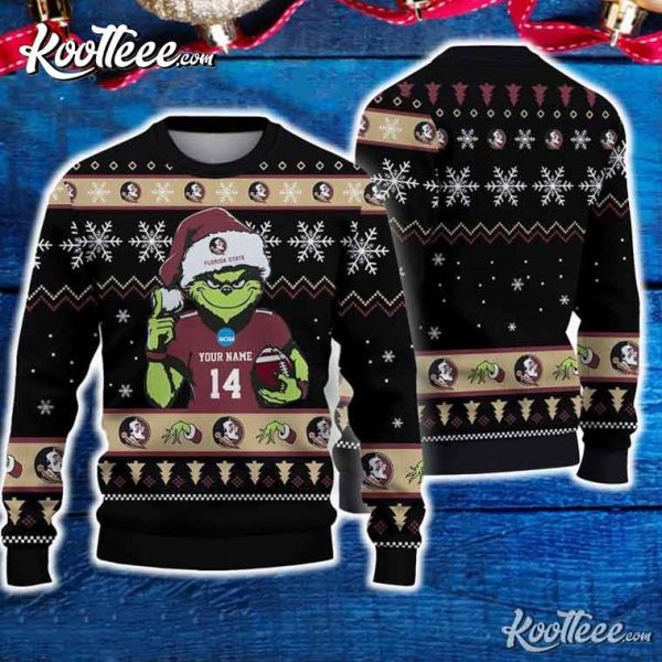 Florida State Seminoles Grinch Custom Ugly Christmas Sweater