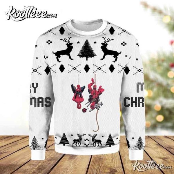 Deadpool And Spider-Man Ugly Christmas Sweater