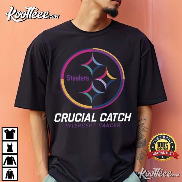 Pittsburgh Steelers NFL Crucial Catch Intercept Cancer T-Shirt