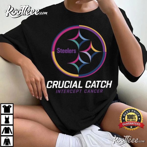 Pittsburgh Steelers NFL Crucial Catch Intercept Cancer T-Shirt