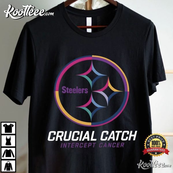 Pittsburgh Steelers NFL Crucial Catch Intercept Cancer T-Shirt