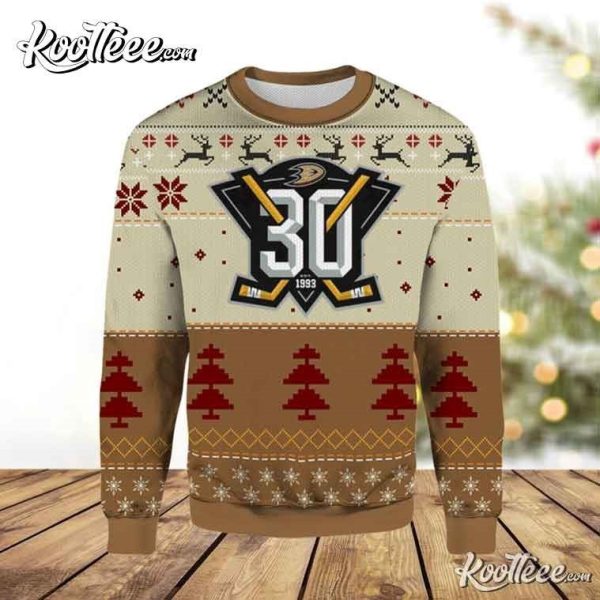 Anaheim Ducks Logo Ugly Christmas Sweater