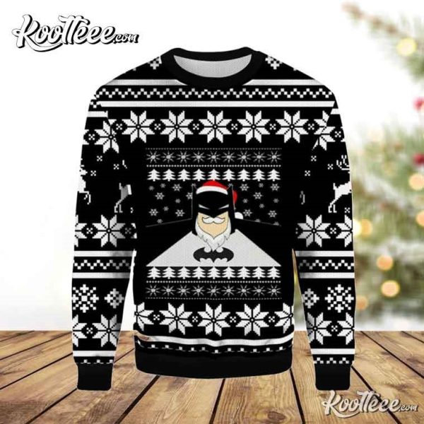 Black Batman Christmas Ugly Sweater