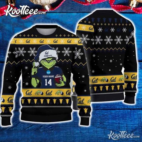 California Golden Bears Grinch Custom Ugly Christmas Sweater