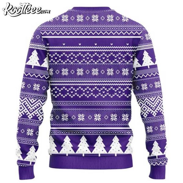 Minnesota Vikings Skull Flower Ugly Christmas Sweater