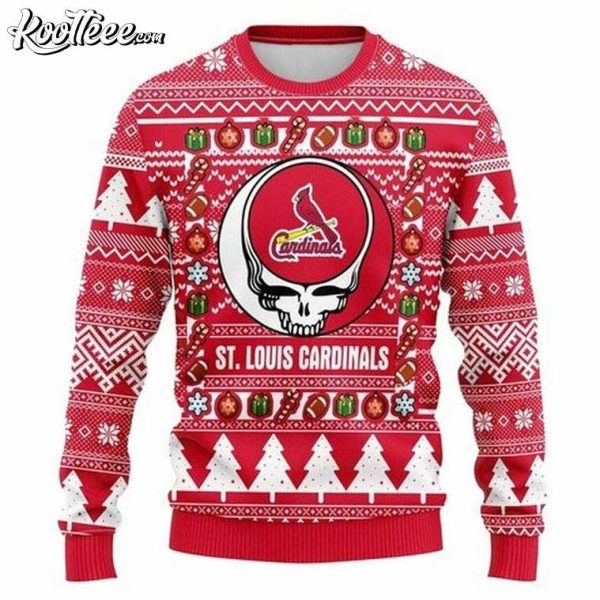 MLB St Louis Cardinals Grateful Dead Ugly Christmas Sweater