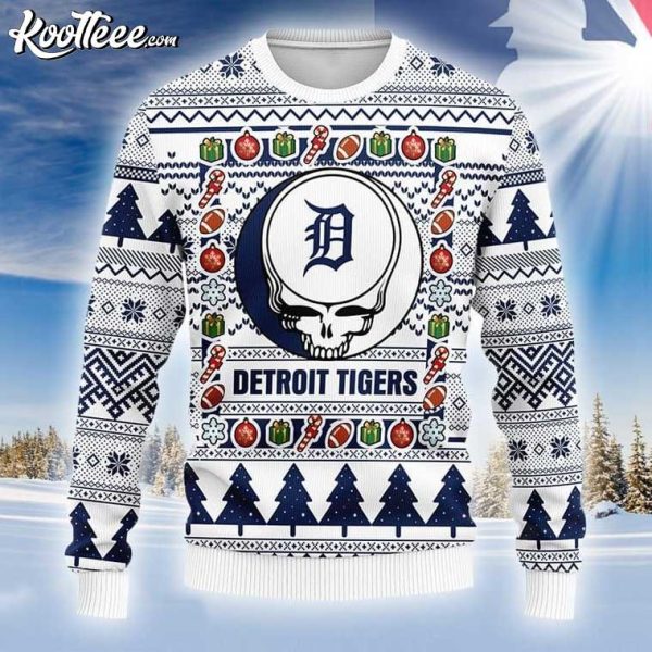 MLB Detroit Tigers Grateful Dead Ugly Christmas Sweater