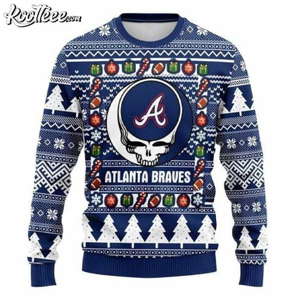 MLB Atlanta Braves Grateful Dead Ugly Christmas Sweater