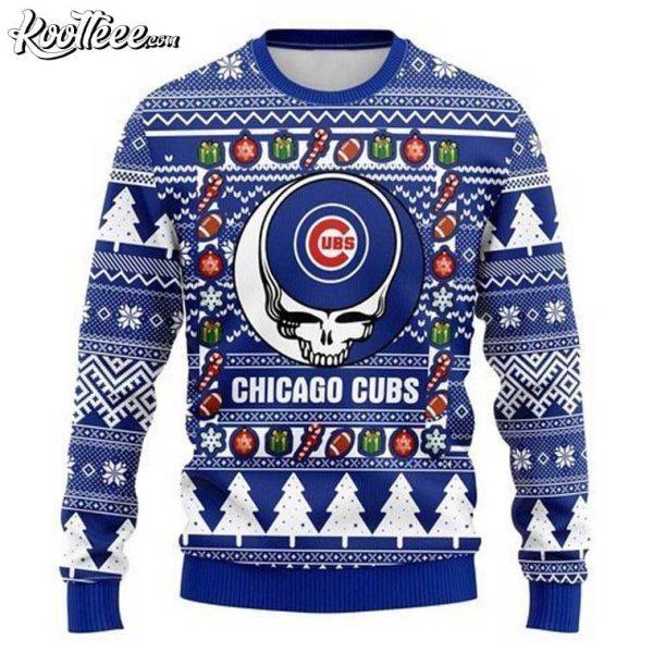 MLB Chicago Cubs Grateful Dead Ugly Christmas Sweater