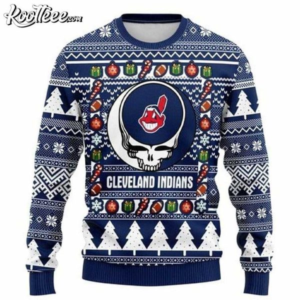 MLB Cleveland Indians Grateful Dead Ugly Christmas Sweater