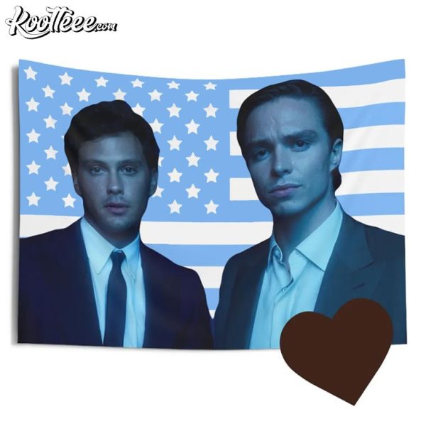 Nicholas Chavez And Cooper Koch Flag Tapestry