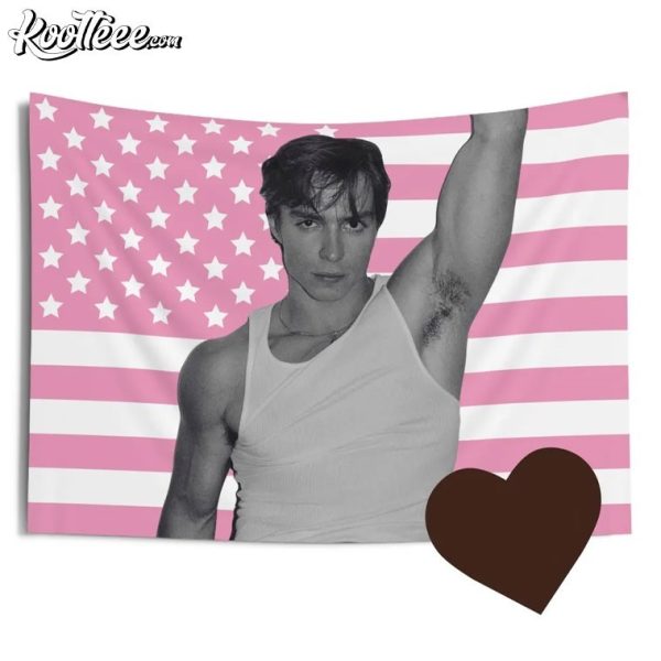 Nicholas Chavez Pink American Flag Tapestry