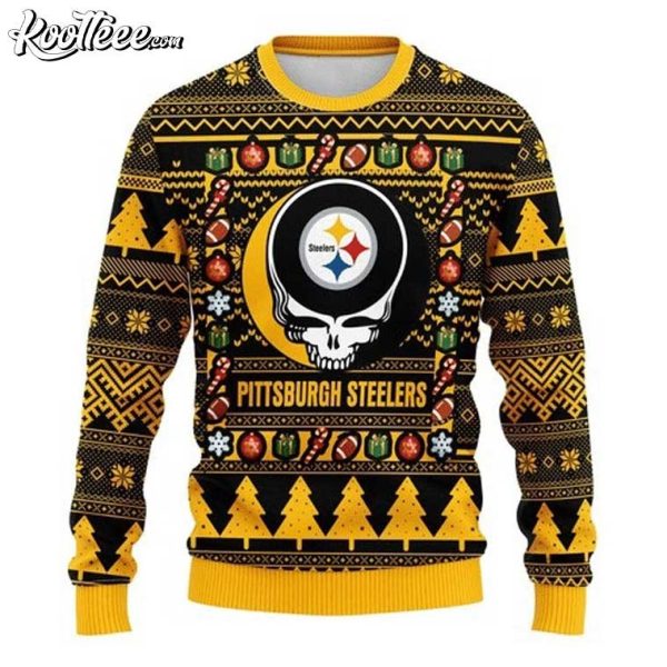 NFL Pittsburgh Steelers Grateful Dead Ugly Christmas Sweater