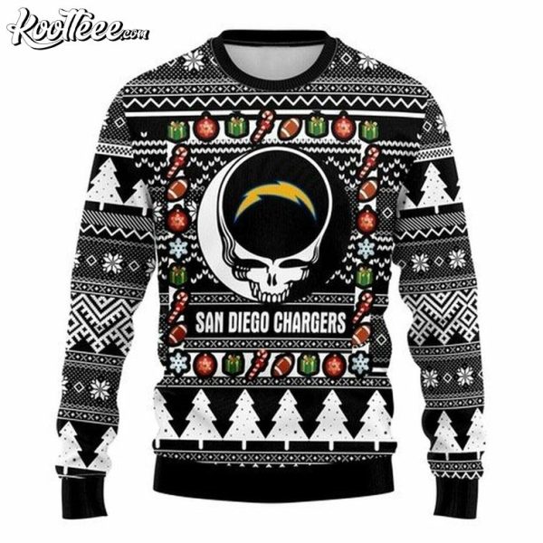 NFL San Diego Chargers Grateful Dead Ugly Christmas Sweater