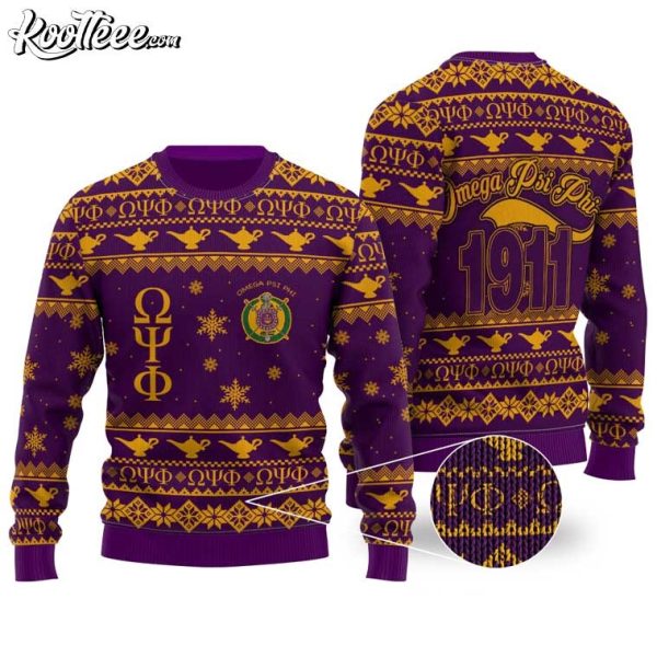 Omega Psi Phi 1911 Ugly Christmas Sweater