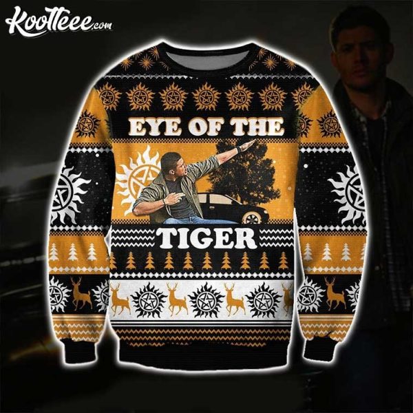 Eye Of The Tiger Supernatural Jensen Ackles Ugly Sweater