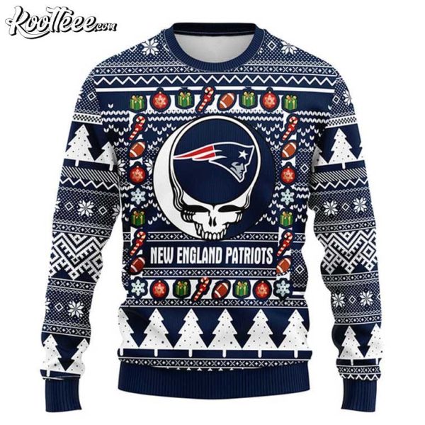 NFL New England Patriots Grateful Dead Ugly Christmas Sweater