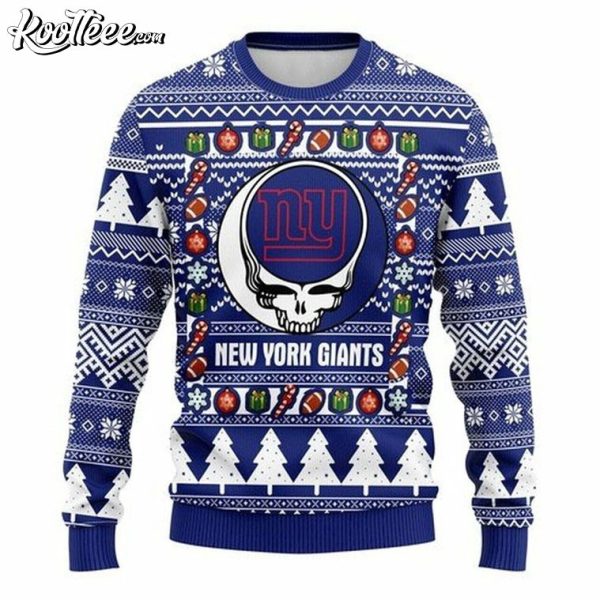 NFL New York Giants Grateful Dead Ugly Christmas Sweater