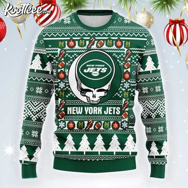 NFL New York Jets Grateful Dead Ugly Christmas Sweater