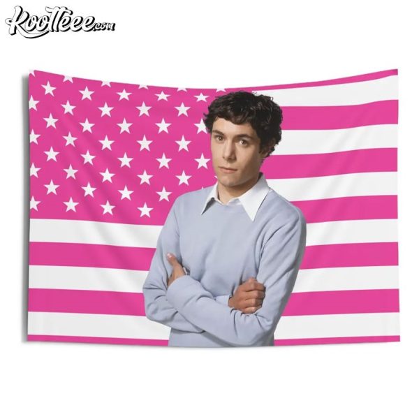 Adam Brody Pink American Flag Wall Tapestry