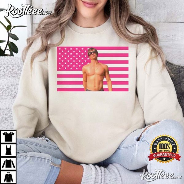 Nicholas Chavez Pink American Flag T-Shirt