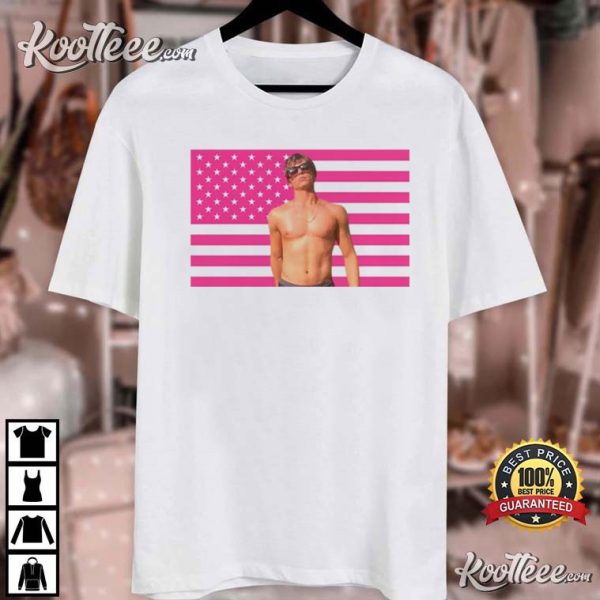 Nicholas Chavez Pink American Flag T-Shirt